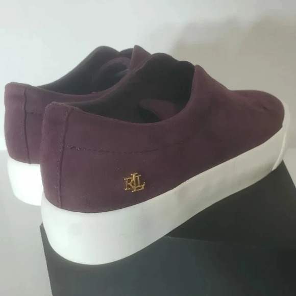 Ralph Lauren Womans Wine  Isla Suede Slip-on loafers,US 7. - Picture 6 of 9